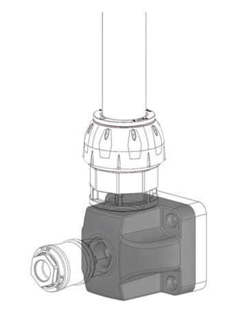 Terminal block (SM) 1/2" inlet, 3/8" outlet 