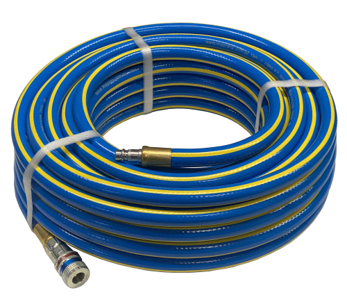 PVC Air Hose, 10mm (3/8"), 10m Fitted 315 Series (Nitto Style), eSafe