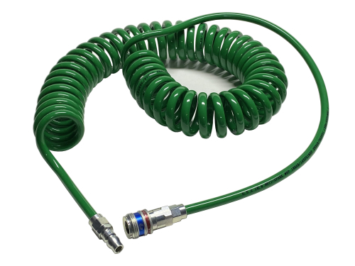 Spiral hose, green anti-spark, 6.5 x 10mm x 4m, 315 series "eSafe"