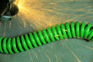 Spiral hose, green anti-spark, 6.5 x 10mm x 4m, 315 series "eSafe"