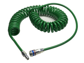 Spiral hose, green anti-spark, 6.5 x 10mm x 8m, 315 series "eSafe"