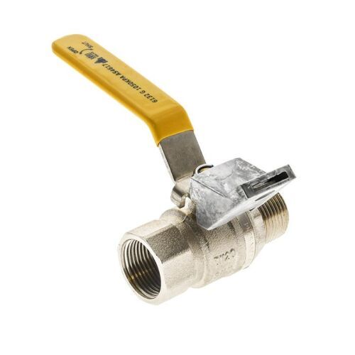 Ball Valve, Full Bore, Brass, F/F, 1/2" LOCKABLE