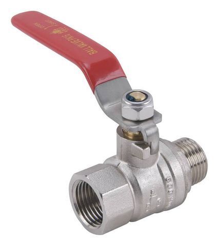 Ball Valve, Full Bore, Brass, M/F, 1/2"