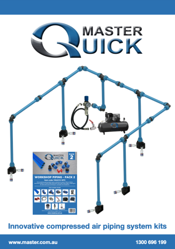 MASTERQuick Workshop piping pack. 24m x 22mm pipe, 3 x single outlet, 315 series Nitto eSafe