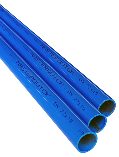 MQ Compressed Air Pipe Aluminium Blue 22mm x 3m
