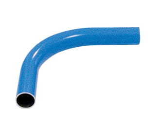 MQ Compressed Air Pipe Aluminium Blue, preformed bend, 90deg, 22mm