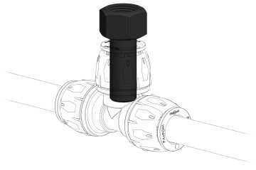 MQ Threaded adaptor, 22mm spigot x 1/2" female