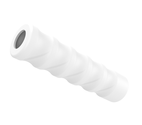 Hose guard, white, rubber, 13mm x 20mm