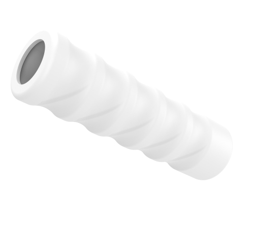 Hose guard, white, rubber, 19mm x 27mm