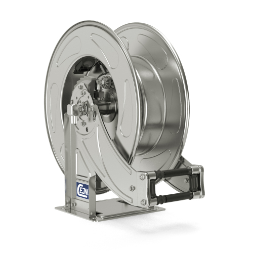 Hose reel, open 304SS, Midi Reel, 17.5" Diameter, Hoseless, (20m) R 1/2" M - G 1/2" M (FDA)
