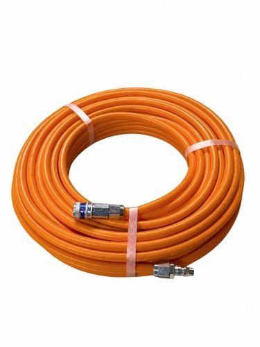 Hose Assembly - straight braided premium PUR, 8mm x 25m, 315 Classic, SAFETY ORANGE