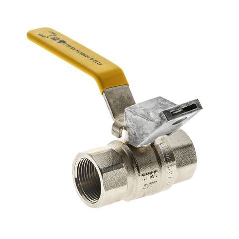 Ball Valve, Full Bore, Brass, M/F, 3/4" LOCKABLE